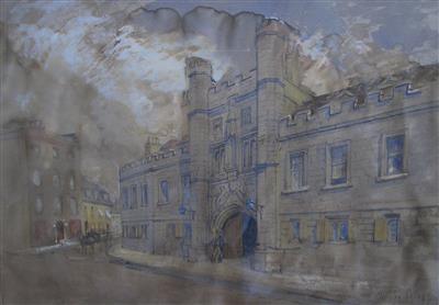 cc00177 College front.jpg; cc00177; Front of Christ's College Cambridge; picture